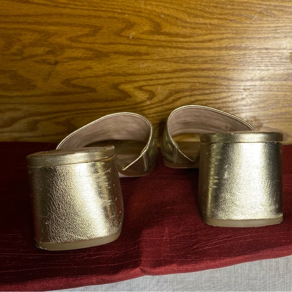 Kate Spade Gold Heeled Mules - Picture 10 of 12